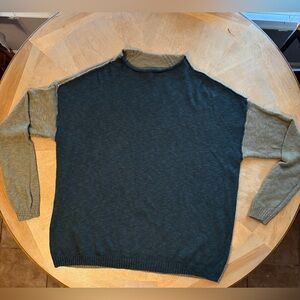 Wonderly WomensTurtleneck Sweater - Dark Green and Olive